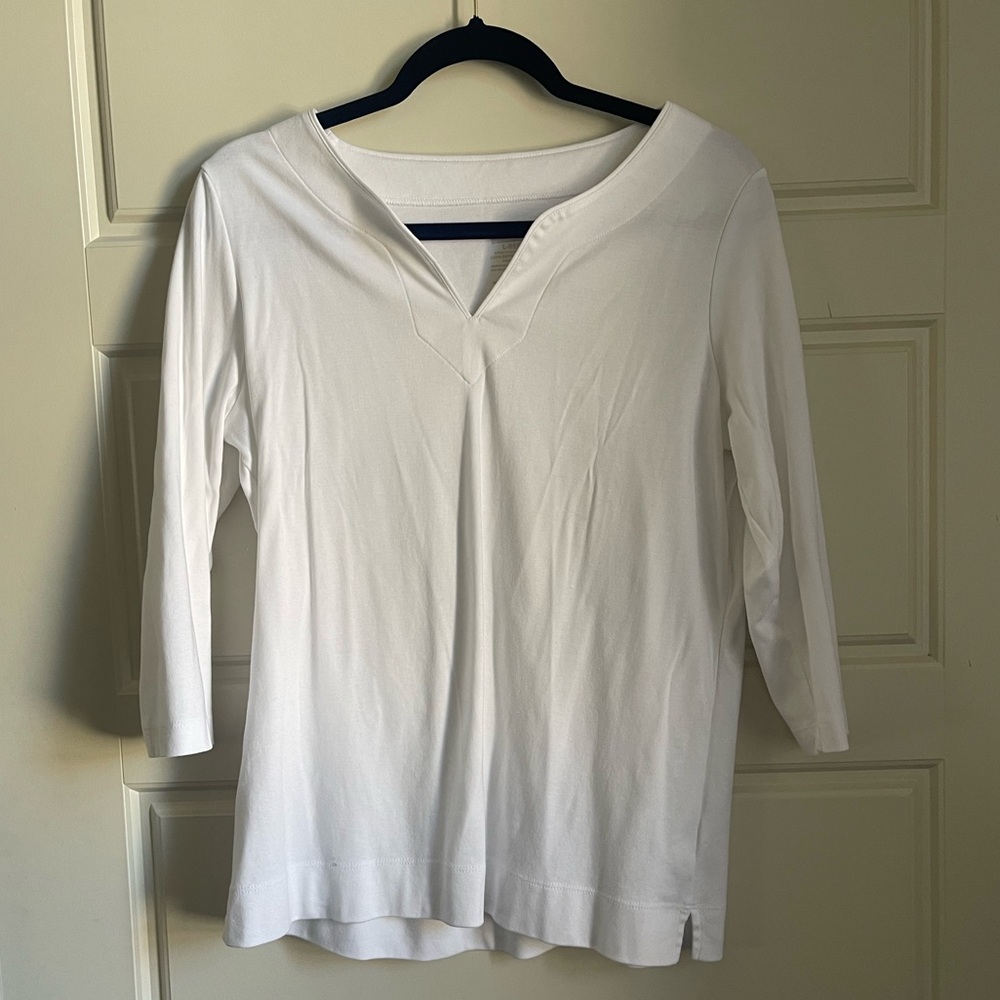 L.L. Bean Pima Cotton Split Neck Tunic